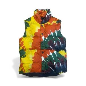 Lands' End Multicolor Kids Puffer Vest Small (7-8)